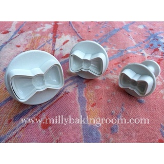 3 Sizes Ribbon Plunger/Cutter Set, (B)  ชุดกดลายโบว์ 3 ขนาด