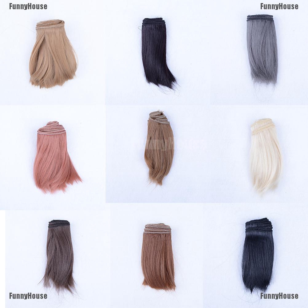 10cmx100cm Diy Welf Fringe Wig High Temperature Wire Hair For 13 14 Bjd Doll - long hair with double buns natural roblox