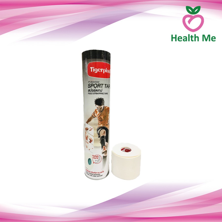 Tigerplast Sport tape สีขาว กระบอก 6 ม้วน ขนาด 2"x10หลา สปอร์ตเทป เทปนักกีฬา เทปผ้าพันข้อ ช่วยลดการบาดเจ็บจากการเล่นกีฬา