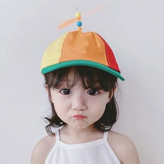 Lollipo1 หมวกเบสบอล เฮลิคอปเตอร์ ใบพัดไม้ไผ่ แมลงปอ สายรุ้ง ผจญภัย หมวกพ่อ