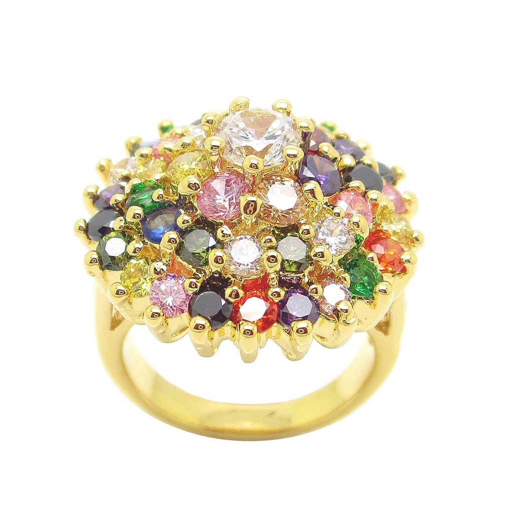 แหวนผู้หญิงมินิมอล แหวนผู้หญิงแฟชั่น แหวนหลากสี พลอยทับทิม พลอยสีเขียว พลอยสีแดง พลอยสีชมพู ชุบทอง ชุบทองแท้