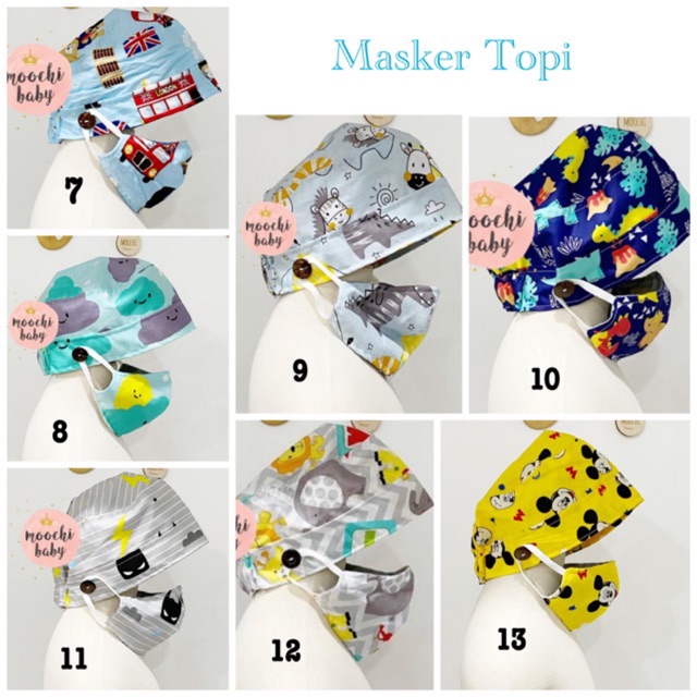 หน้ากากหมวก Moochi baby Boy& 39;s