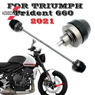 Motorcycle Front Axle Front Fork Collision Slider Wheel Protection Axle Block for Triumph TRIDENT 660 2021