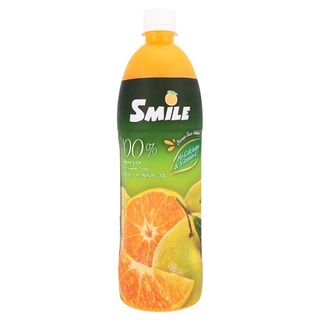 🔥สินค้าขายดี!! สไมล์ น้ำส้มเขียวหวานจากส้มคั้นสด 100% 1,000มล. Smile 100% Tangerine Juice From Fresh Squeezed Orange 1,0