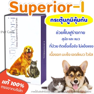 Superior-i ซุปพีเรีย-ไอ ล็อตใหม่ อาหารเสริม เบต้ากลูแคน เห็ด ไมตาเกะ กระตุ้นภูมิคุ้มกัน 2 เดือนขึ้นไป Petme