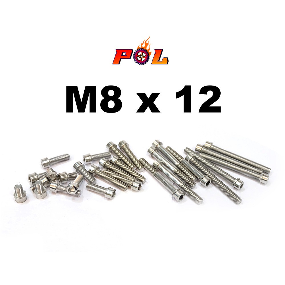 น็อตเลส หัวล้าง น็อตสแตนเลสหัวล้าง เบอร์12 (M8) ราคา 1 ตัว น็อตหัวล้าง น็อตหัวจม