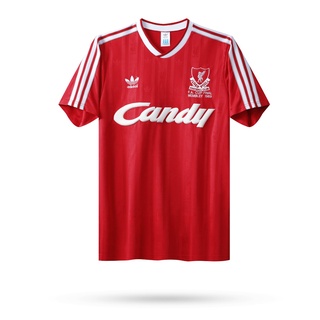 เสื้อกีฬาแขนสั้น ลายทีมชาติฟุตบอล Liverpool 1988-89 ชุดเหย้า สวมใส่สบาย