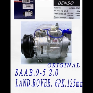 KLOP-T1352-A คอมแอร์แท้ SAAB 2.0, LAND ROVER 6PK 125mm.