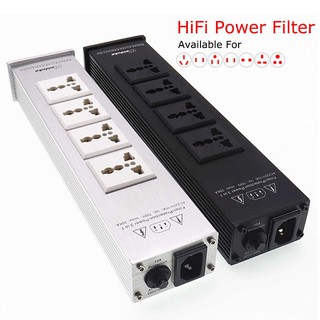 ซ็อกเก็ตกรองพลังงานไฟฟ้า HiFi 1500W 100V-240V AC2.2 สําหรับระบบเสียง DIY