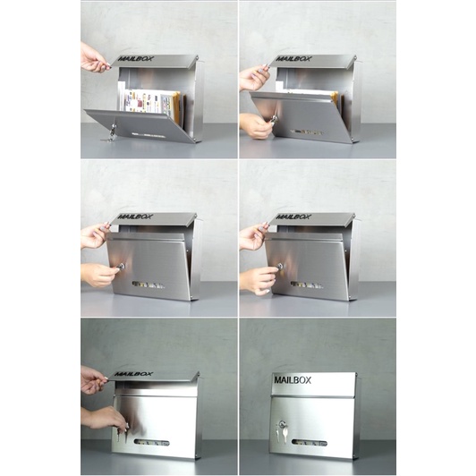 NEW ตู้จดหมาย สแตนเลส เกรด304แท้ พร้อมติดเลขที่บ้าน รุ่นนิยม ราคาพิเศษ อย่างดี - รูปที่ 2