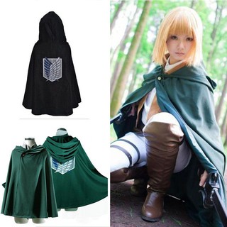 เสื้อคลุม ลายการ์ตูนอนิเมะ Attack on Titan คอสเพลย์ ขนาดฟรีไซส์ สำหรับผู้หญิงและ