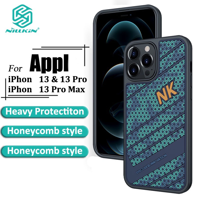 IP 13 Mini 13 13 Pro 13 Pro Max เคสโทรศัพท์ Nillkin Striker Case เนื้อรังผึ้งเรขาคณิต