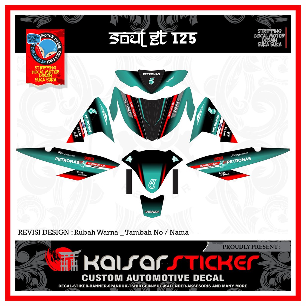 สติ๊กเกอร์ DECAL SOUL GT 125 PETRONAS