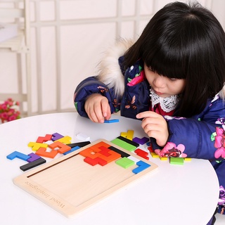 🎯บล็อคไม้ Tetris Puzzle Block Wooden