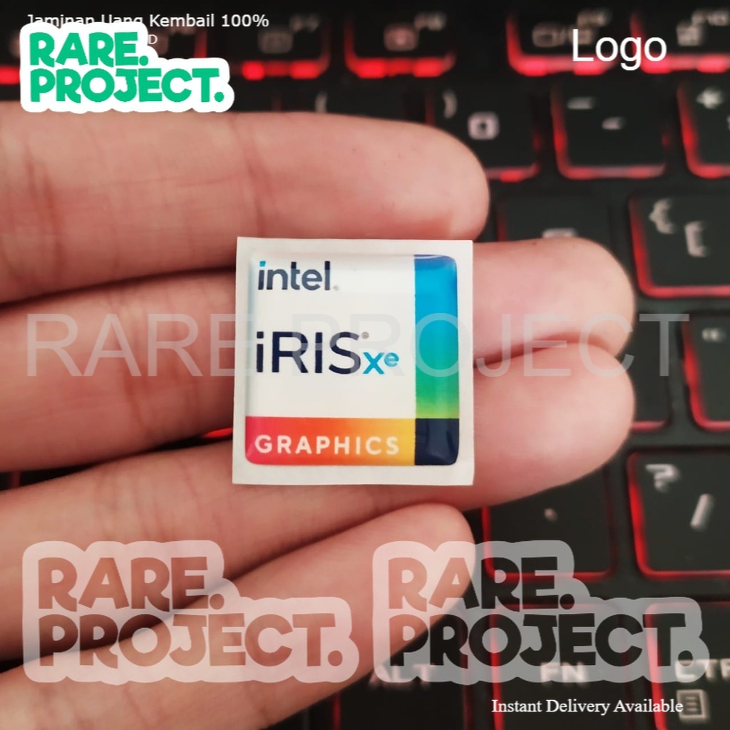 INTEL IRIS STICKERS FLEXIBLE RAISED STICKERS สติ๊กเกอร์พีซี สติ๊กเกอร์ PROCESSOR