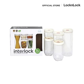 LocknLock เซตกล่องเอนกประสงค์ Pocket Storage Interlock 5 ชิ้น รุ่น INL403S5