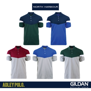 North Harbour เสื้อยืดโปโล Unisex ลาย Adley สีกรมท่า เขียว ขาว NHB2900