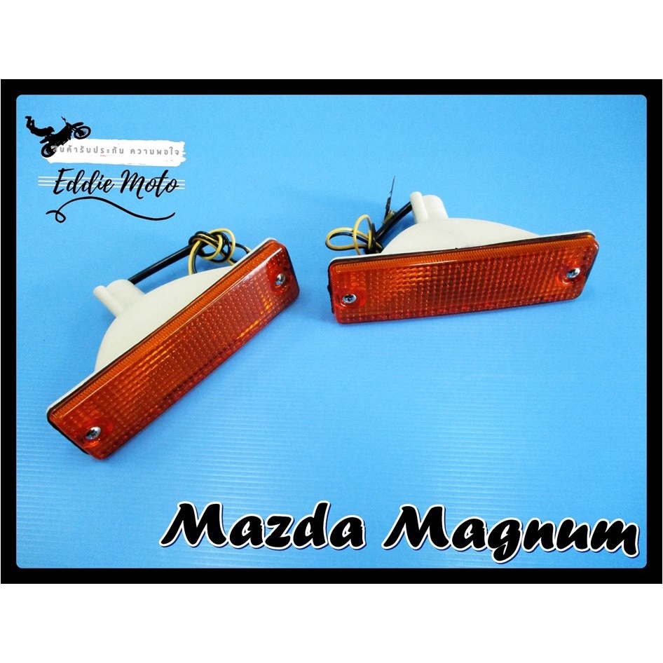 FRONT BUMPER LAMP (LH&RH) SET Fit For MAZDA MAGNUM B220-2500 // ไฟหรี่กันชนคู่หน้า ซ้าย/ขวา สีส้ม บอ