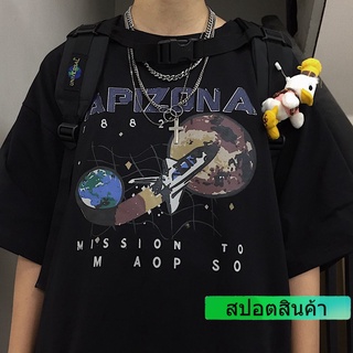 อินเทรนด์ที่สุด  หลวม  ภาพการ์ตูน  แขนสั้น  คอกลม  เสื้อยืด  M~3XL