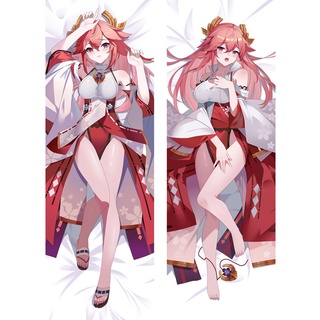 พร้อมส่ง ปลอกหมอนยาว ลายเกม Genshin Impact Yae Miko Dakimakura 6 ขนาด 150*50 ซม.