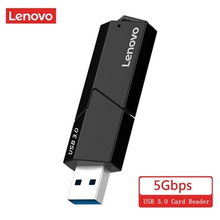 Lenovo Card Reader อะแดปเตอร์อ่านการ์ดหน่วยความจํา D204 5Gbps USB 3.0 2 in 1 SD TF แบบพกพา สำหรับ คอมพิวเตอร์ PC