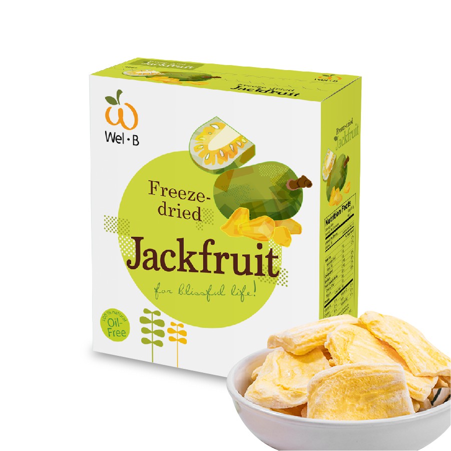 Wel-B Freeze-dried Jackfruit 25g. (ขนุนกรอบ 25 กรัม) - ขนม ขนมเพื่อสุขภาพ ผลไม้กรอบ ผลไม้ฟรีซดราย