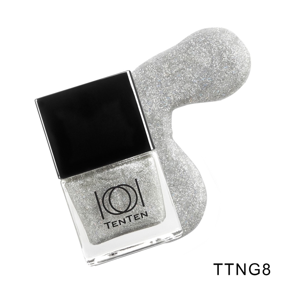 Ten Ten Nail Color 12ml Glitter TTNG8  เท็นเท็น น้ำยาทาเล็บ #TTNG8 ราคา ถูกที่สุด ดีลบีเคเค แกลเลอรีภาพที่ 2