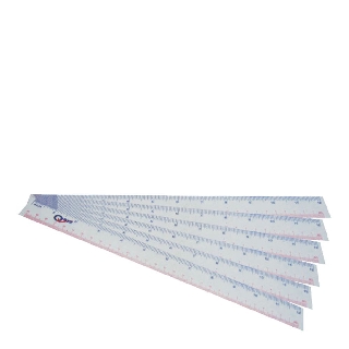 คิวบิซ ไม้บรรทัด PVC ใส ขนาด 12 นิ้ว แพ็ค 36 ชิ้น Q-Biz Clear PVC Ruler Size 12 inches pack of 36 pieces.