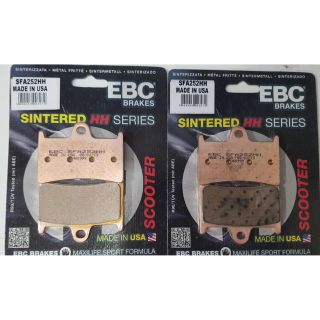 ผ้าเบรค EBC Brakes รุ่น HH sintered / ผ้าเบรคคู่หน้า TMAX500 ,Tmax530 ปี 08 -on, Tmax560 ปี 19-22 (สองแพคตามภาพ)