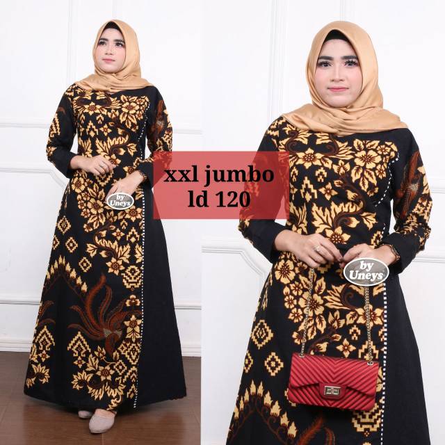 Gamis Batik Jumbo Xxxl Ld 120 ซม. Pb 140 ซม. ผ้าฝ้ายสําหรับใช้ในการเย็บ