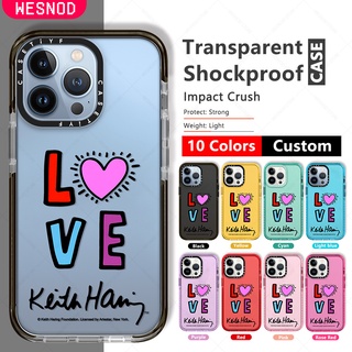 กันกระแทกใสแข็งบางใสแฟชั่น Case เคสโทรศัพท์มือถือ ลายกราฟฟิติ Keith Haring สําหรับ Iphone 11 Pro Max 12 15 14 13 Xs X Xr 7 8 Plus Miniซิลิโคนนิ่มเคส tpu คุณภาพสูงยี่ห้อใสขอบเรียบโทรศัพท์มือถือฝาปิด Tifyอุปกรณ์เสริมสำหรับ