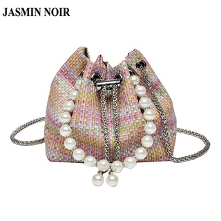 Jasmin NOIR กระเป๋าสะพายข้าง ประดับไข่มุกสาน สําหรับผู้หญิง