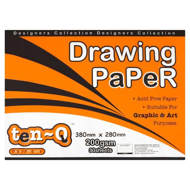 TEN-Q DRAWING PAPER B4 SIZE 200GSM 30S (TQ 0401)
