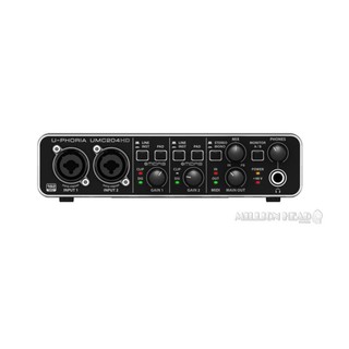 Behringer : U-PHORIA UMC204HD (USB อินเตอร์เฟส ขนาด 2 แชนแนล ความละเอียด 24-bit/192kHzฟรีไมค์MIDAS และช่อง MIDI In/Out)