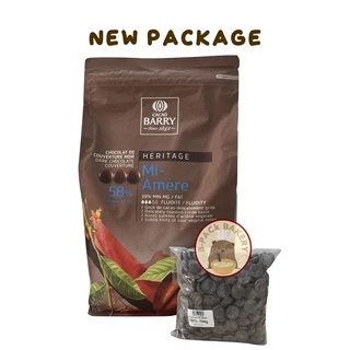 (แบรี่58 แบ่งขาย500g) คาเคา แบรี่ ดาร์คคูเวอร์เจอร์ ช็อคโกแลต 58% CACAO BARRY MI-AMERE 58%