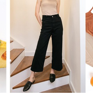 Lp.016 กางเกงขายาวผู้หญิง Carpenter Jeans Pants สีดำ