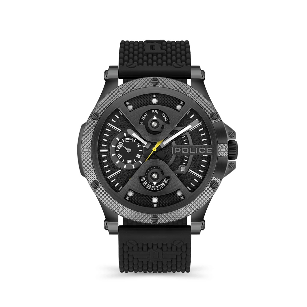 (ของแท้ประกันช้อป) POLICE นาฬิกาข้อมือผู้ชาย Multifunction SURIGAO watch รุ่น PEWJQ2110550 สีดำ นาฬิกาข้อมือ