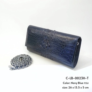 Prang Crocodile Leather Clutch / Cross Body Lady Bag กระเป๋าถือผู้หญิง คลัทช์ หนังจระเข้ C-LB-0023H-T