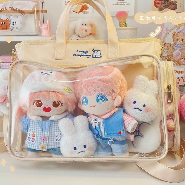 ญี่ปุ่นน่ารักความจุสูง jk ซม. Eva กระเป๋านักเรียนหญิง yum แพคเกจ transpa Series กระเป๋าพกพาน่ารักความจุขนาดใหญ่ jkcmbuilding กระเป๋านักเรียนหญิงนักเรียนกระเป๋าเรืองแสงกระเป๋าพับ