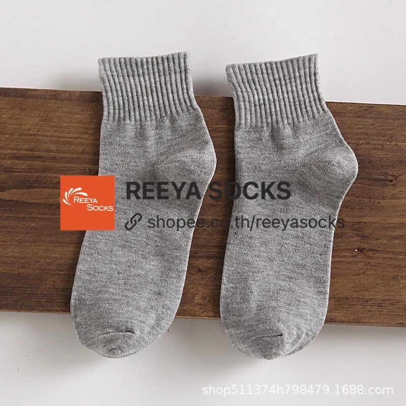 ถุงเท้าข้อกลาง นักเรียน สไตล์ไทย ถุงเท้าข้อยาว ข้อกลาง ส่งจากไทย reeyasocks thumbnail 9