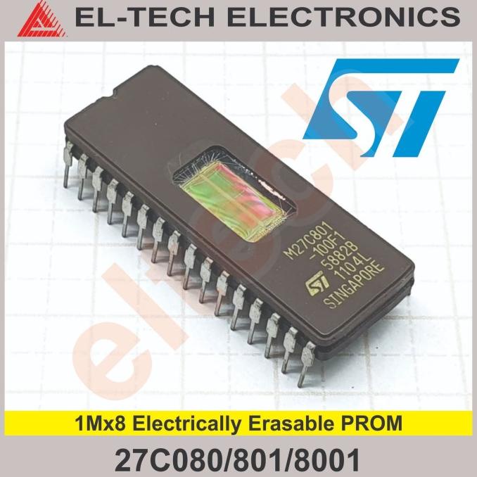 27c080 27C801 27C8001 1Mx8 UV EPROM elt3ch
