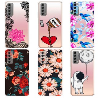 เคส หัวเหว่ย Huawei Y7A Case Clear สวย การ์ตูน Printed เคสซิลิโคน Soft TPU Cover โทรศัพท์มือถือ Back For Huawei Y7A เคส