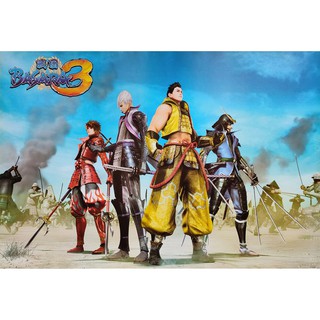 โปสเตอร์ เกม มหาศึกนักรบซามูไร บาซาร่า Sengoku BASARA 3 2010 POSTER 24”x35” Inch Japan Fighting Game