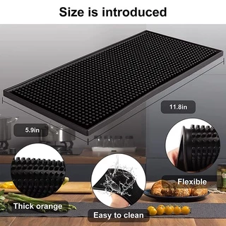 จัดส่งทันที✔COD✔แผ่นรองบาร์ ที่รองแก้วกันลื่นและกันน้ำ รุ่นหนาพิเศษ bar mat อุปกรณ์เชคเกอร์