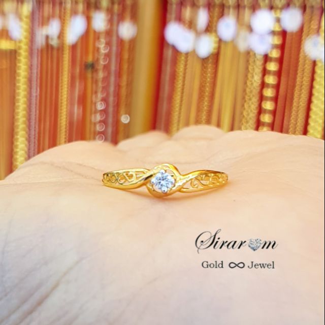 แหวนเพชรแท้  แหวนเพชร ราคาถูกงานทองแท้90% มีใบรับประกันทางร้านทุกชิ้น