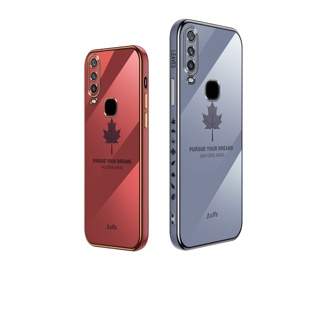 โปรโมชั่น : เคส Vivo Y11 เคส Vivo Y12 เคส Vivo Y15 เคส Vivo Y17 เคสโทรศัพท์มือถือลายใบเมเปิ้ลสําหรับ FY
