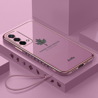 เคส Oppo A74 A95 เคสขอบตรง ใบเมเปิ้ล เคสนิ่ม FY