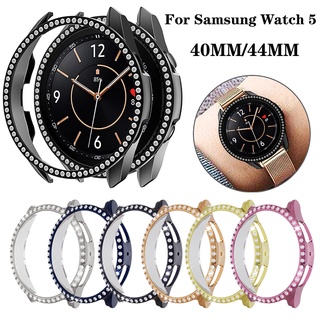 เคสนาฬิกาข้อมือ PC ประดับเพชร สําหรับ Samsung Galaxy Watch 4 5 40 มม. 44 มม. Samsung Watch 5