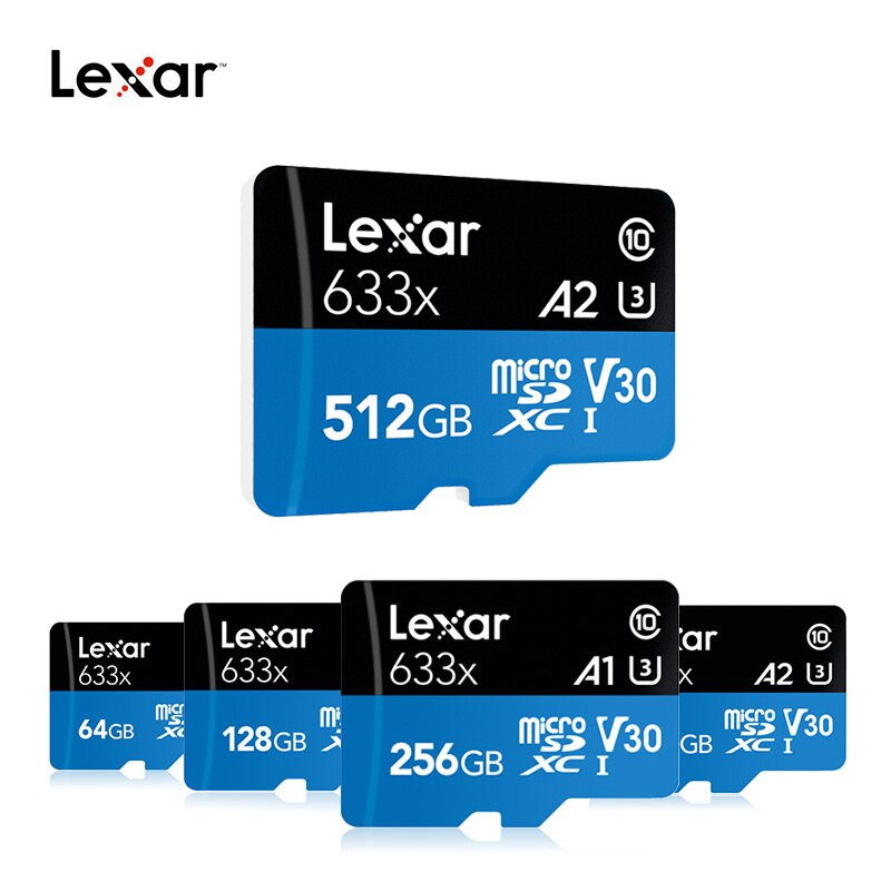 Hot models original Lexar micro sd card 32GB 64GB 128GB 256GB 512GB ...