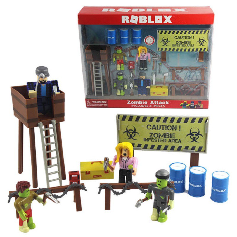 Roblox เกม Zombie Attack Playset 7 ซม.PVC Suite ตุ๊กตาของเล่นเด็กชุด Figurines สําหรับคอลเลกชันวันเก